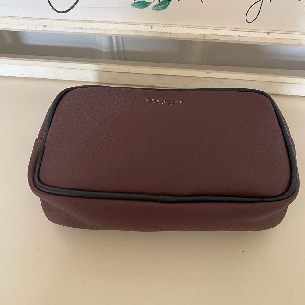 Versace Pink and Burgundy His/Her Toiletry Makeup Travel Bag Set - Picture 12 of 12